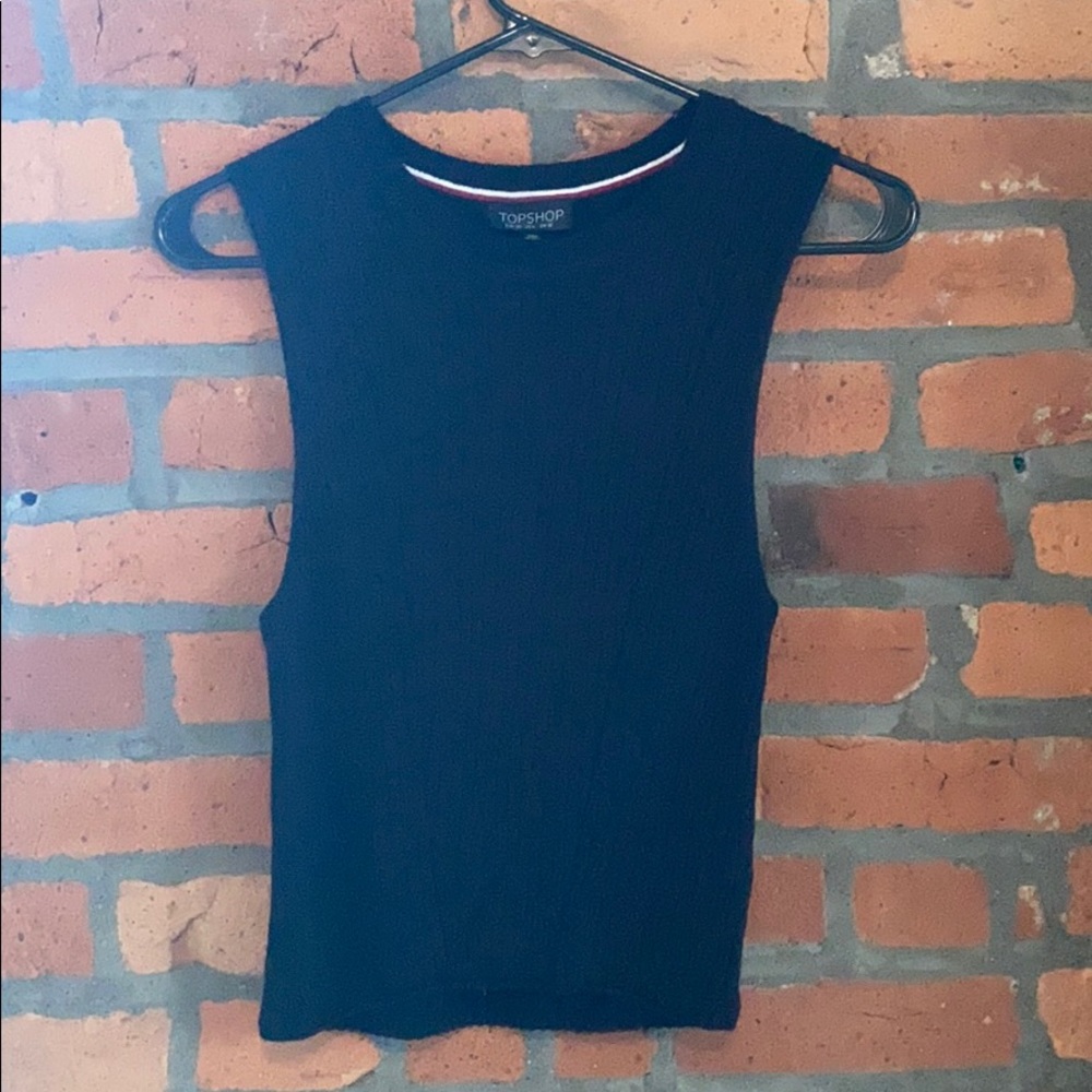 Top shop black sleeveless top